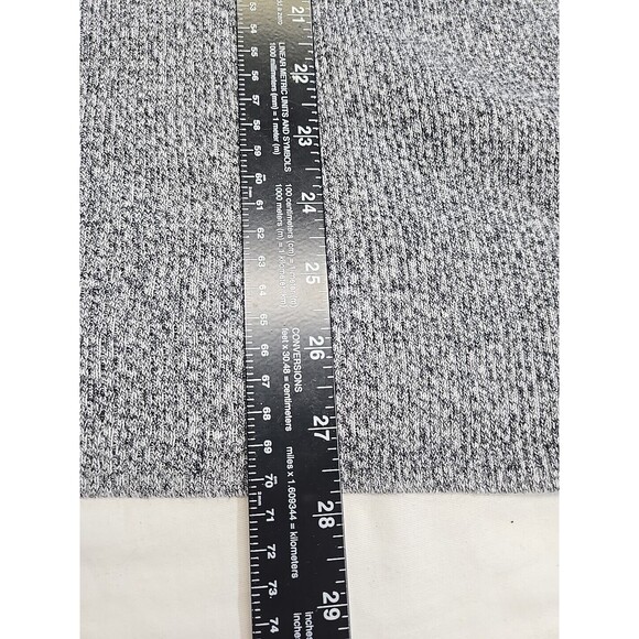 Chico's Top Womens Size 3 XL Gray Black Ribbed Mock Neck Short Sleeve Stretch - Picture 7 of 7